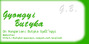 gyongyi butyka business card